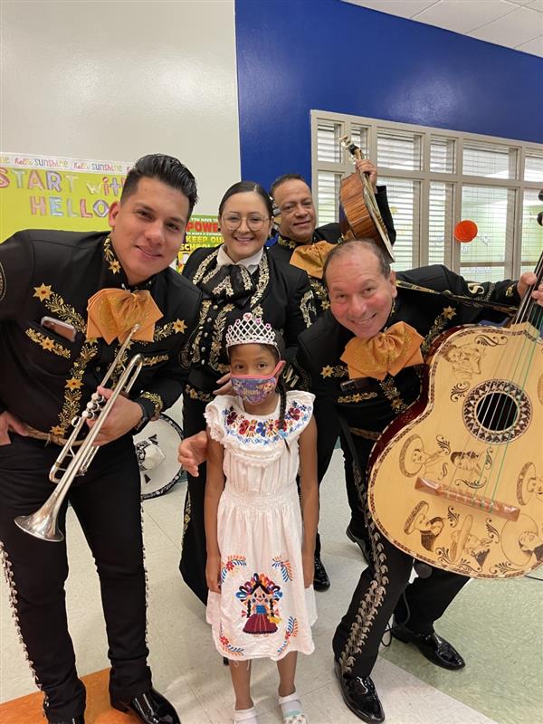 Hispanic Student with Band